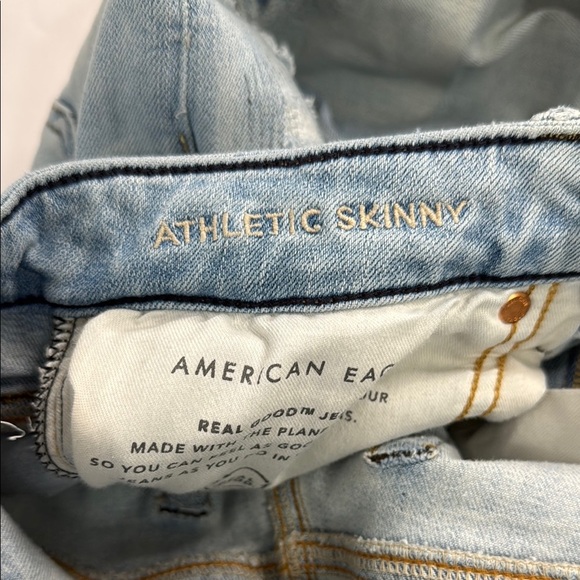 American Eagle Outfitters Blue Skinny Distressed Jeans - Picture 7 of 7